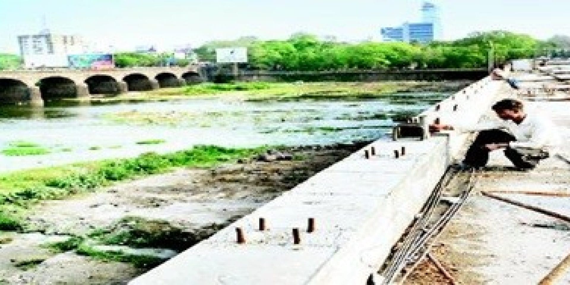 Hilti jobsite reference bund garden river bridge Pune India