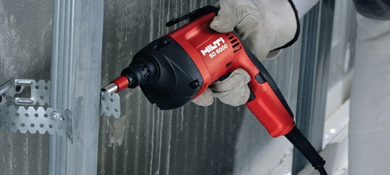 SD 6000 Drywall screwdriver Corded high-speed drywall screwdriver with 6000 rpm for drywall applications Applications 1