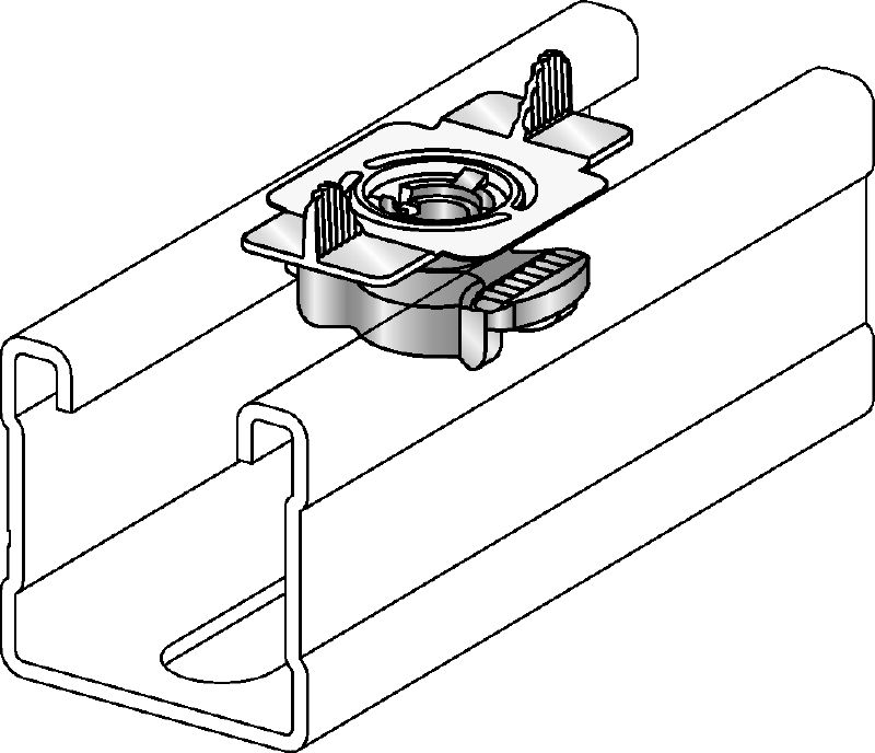 MQM Wing nut Galvanized wing nut for connecting modular support system components