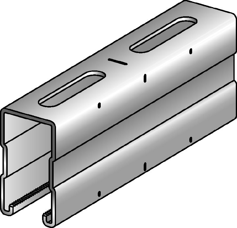 MQ-72-F C-Channel profile Hot-dip galvanized (HDG) C-Channel profile for medium-duty applications