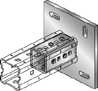 MIC-C-AA Hot-dip galvanized (HDG) baseplate for fastening MI-90 girders to concrete using two anchors