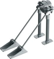 MFP-UHD Fixed point universal heavy Galvanized double fixed point with one-sided bracing for heavy-duty applications up to 36 kN