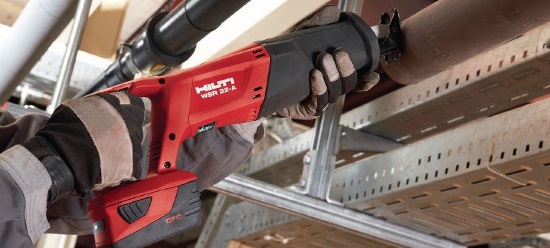 WSR 22-A Reciprocating saw 22V cordless, robust reciprocating saw for heavy-duty demolition Applications 1