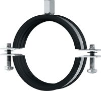 MP-PI HDG Pipe clamp Hot-dip galvanized (HDG) pipe clamp with sound insulation for economical light/medium-duty applications
