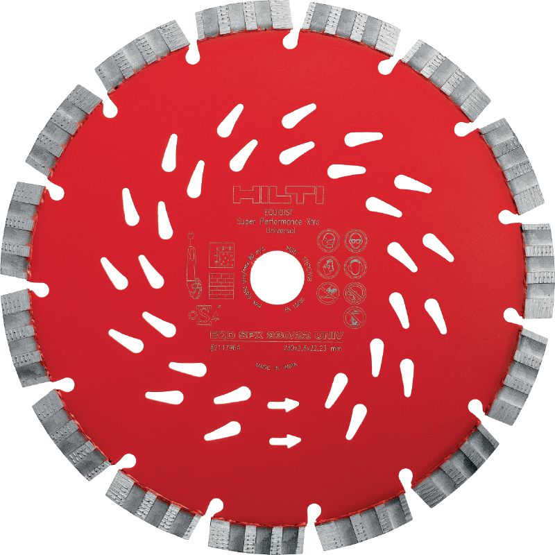 SPX Universal diamond blade Ultimate diamond blade with Equidist technology for superior cutting in different base materials