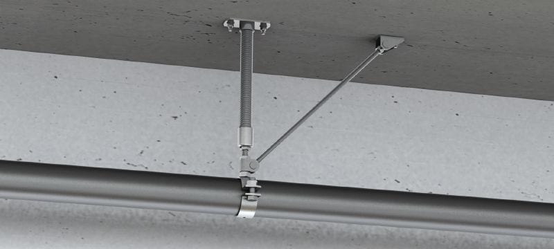 MFP-UL Fixed point universal light Galvanized fixed point with one-sided bracing for light-duty applications up to 4 kN Applications 1
