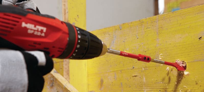WDB S Spade bit extension Spade bit extensions to improve your reach when drilling in wood with spade bits in tight spaces Applications 1