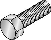 Hexagon screws DIN 933 Galvanized hexagon screw corresponding to DIN 933