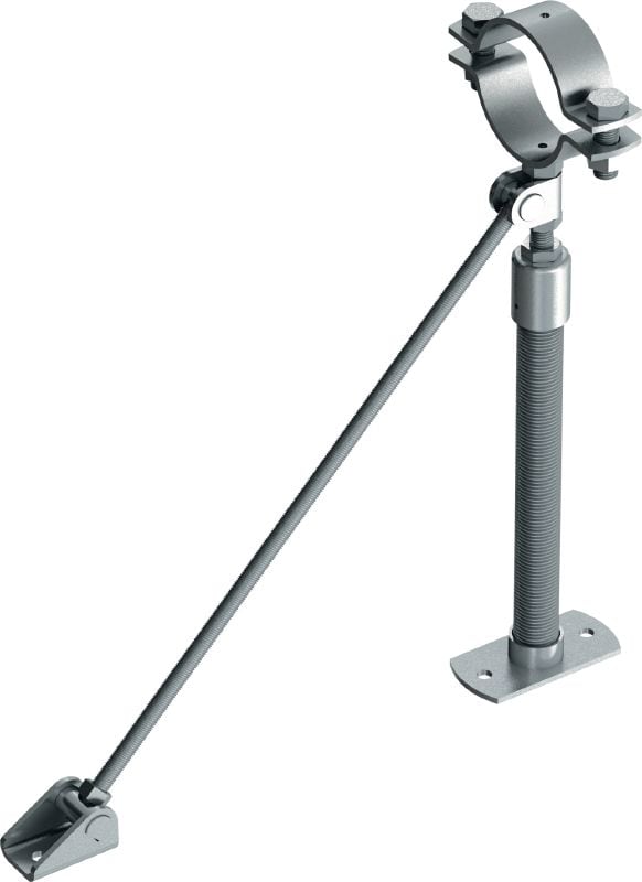 MFP-UL Fixed point universal light Galvanized fixed point with one-sided bracing for light-duty applications up to 4 kN