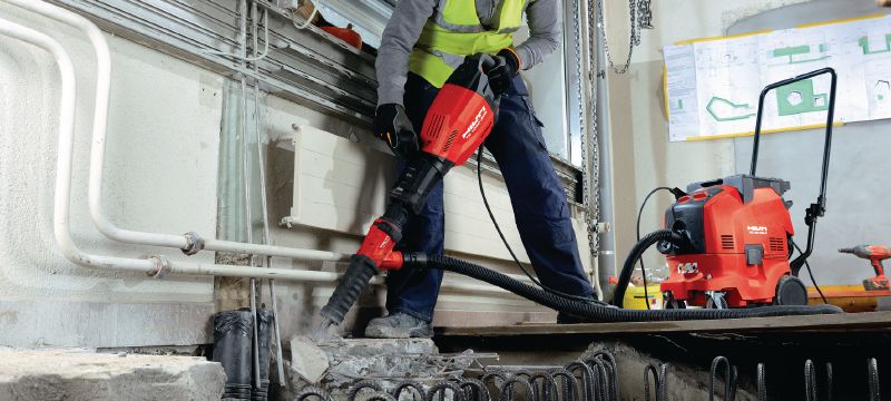 TE 1000-AVR TE-S Demolition hammer Versatile breaker for demolishing or chiseling floors and occasional wall applications (with universal power cord) Applications 1