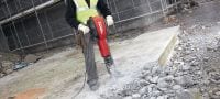 TE 3000-AVR Heavy-duty electric jackhammer Exceptionally powerful Hex 28 electric jackhammer for heavy-duty concrete floor demolition Applications 1